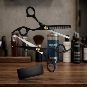 Ciseaux de coiffure professionnels en acier inoxydable de 6,5 pouces pour droitiers, avec manche long réglable et lames affûtées pour la beauté - Product Image 6