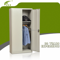 Armoire à vêtements à deux portes Armoire de placard en métal Armoire de classement en acier