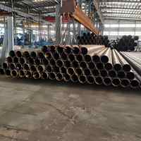 Tuyau en acier soudé en spirale DSAW API 5L ASTM A252 SSAW, tube rond en acier au carbone, longueur 12 m, pour le transport de fluides dans l'industrie chimique, en stock