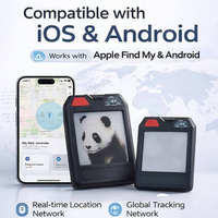 Traceur de positionnement précis à double système GPS avec écran couleur E-ink, connexion via application, compatible avec le traceur de type Airtag Find My