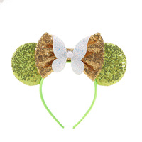 Bandeaux avec oreilles de souris pour enfants, collection 2022, accessoires pour cheveux, fête, Festival, princesse, nœud à paillettes, blanc neige