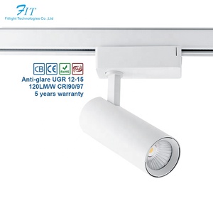 Personnalisation professionnelle Projecteurs d'éclairage de voie commerciale Rail de tache de lumière LED COB réglable <span class=keywords><strong>pour</strong></span> <span class=keywords><strong>magasin</strong></span> de vêtements - Product Image 1