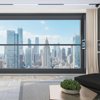 Intelligentes Hebefenster mit Vertikaler Elektrischer Schiebefunktion, Schalldämmung, Energiesparend und Weitwinkelansicht, für Villen und Häuser