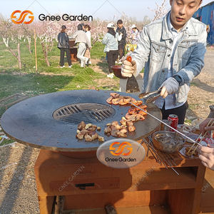Barbecue extérieur polyvalent en acier corten pour les amateurs de cuisine - Product Image 6
