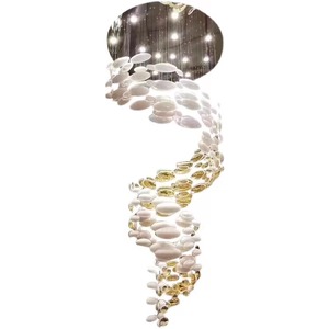 Tùy Chỉnh Ánh Sáng Trắng Ấm AC Powered Khách Sạn Sảnh Trứng Đèn Chùm Phi Tiêu Chuẩn Cát Bảng Biệt Thự Cầu Thang Mặt Dây Chuyền Ánh Sáng Nhà Máy - Product Image 6