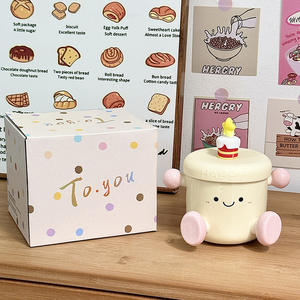 Mug en céramique Dragon Pavilion avec couvercle 301-400ml, réutilisable, design Happy Doll, idéal pour offrir - Product Image 5