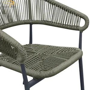 Chaises de jardin de loisirs modernes Chaise en rotin pour restaurant Bistro Fauteuil de style nordique français Mobilier d'extérieur