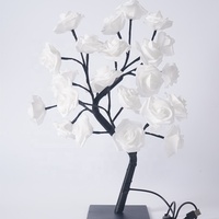 TAIKOO Rosenbaumlicht 24 LED-Rosen-Nachtlicht USB-Akku-Leuchte Mädchen Mädchen Teenager-Geschenk Hochzeit Weihnachten Schlafzimmer-Nachtlicht