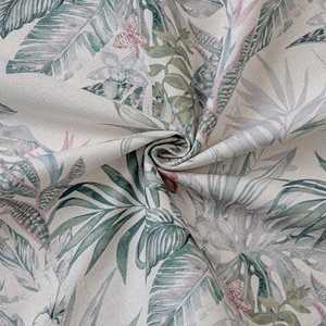 100% Poliéster Rainforest Linen Look Full Blackout 100% Tela de gamuza Warp Knitted Curtain Roll Impresión digital Técnica tejida - Product Image 5