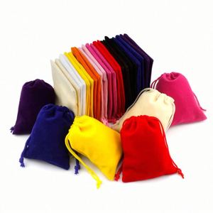 9 Colors <b>Small</b> Drawstring Pouches Jewelry Packaging <b>Bags</b> Wedding <b>Gift</b> Velvet Drawstring <b>Bag</b> - Product Image 1