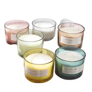 Tarro de vela de aromaterapia grande, tarro de contenedor de cristal único, vela de cristal de cera de soja perfumada de lujo - Product Image 3