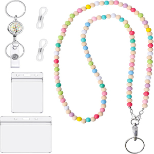 Stock <span class=keywords><strong>Badge</strong></span> Longe <span class=keywords><strong>Collier</strong></span> <span class=keywords><strong>pour</strong></span> Bureau Femmes Perles En Bois ID Titulaire Porte-clés <span class=keywords><strong>pour</strong></span> Enseignant Infirmière Nouvelle Tendance <span class=keywords><strong>Collier</strong></span> De Lunettes - Product Image 1