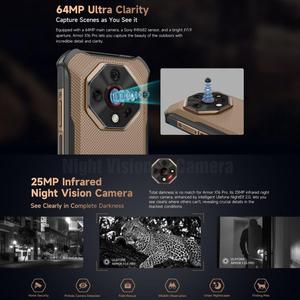 เกราะ Ulefone ของแท้ใหม่ X16 <span class=keywords><strong>Pro</strong></span> Night <span class=keywords><strong>Vision</strong></span> ขนาด8GB + 256GB 6.56นิ้วแอนดรอยด์15 MediaTek dimensity IP68/IP69K โทรศัพท์ทนทาน - Product Image 2
