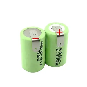 Paquete de batería recargable de 1,2 V NiMH ni-mh 1300mAh 2,4 V con etiqueta de pestañas de soldadura para afeitadora