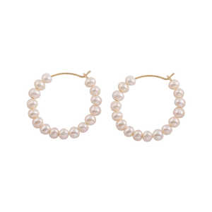 WENCHI 1583 Tianshuiran Elegantes Pendientes de Perlas - Product Image 1