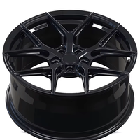 Fabricant de jantes de voiture en alliage forgé, nouvelles jantes à profil profond multi-rayons haute performance, finition noire 100 mm pour Audi, 18-24 pouces