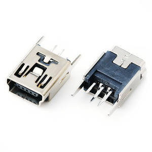 Conector MINIUSB de cuatro pines, interfaz de 5P con carcasa de hierro y cobre, SMT, totalmente integrado, miniUSB mini hembra. - Product Image 3