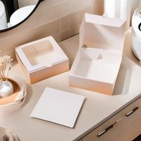 Boîtes alimentaires pour boulangerie de 4, 6, 8 et 10 pouces, boîte d'emballage pour gâteau au fromage basque et mousse