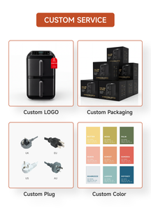 Forno Elettrico Industriale <span class=keywords><strong>a</strong></span> Doppia Porta da 10L, Quadrato, <span class=keywords><strong>con</strong></span> Doppio Cestello, Economico, per Cucine Domestiche e Commerciali - Product Image 3