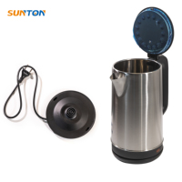 SUNTON logo personnalisé 2L grande capacité hôtel ménage bouilloire électrique en acier inoxydable