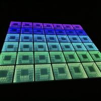Dalles de sol LED professionnelles à effet miroir infini Abyss, magnétiques et portables, pour la décoration de discothèques et de lieux de divertissement