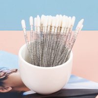 Lippenbürste Einweg-Lipgloss-Stick Lippenstift-Bewerber Kristallgriff Lidschatten Maskenbürste Makeup und Entferner Werkzeug