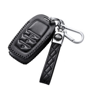 Toyota Prado Camry Land Cruiseravalon 새로운 스타일 교수형 폐쇄 카드 홀더 자동차 키 케이스 용 수제 가죽 스마트 키 지갑 - Product Image 3