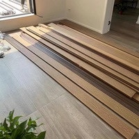Matériau de terrasse extérieure Revêtement de sol en bois composite Planche de terrasse en stratifié WPC