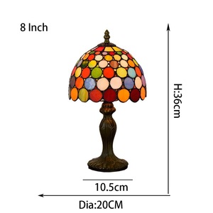 Usine chinoise en gros personnalisé européen Vintage vitrail motif <span class=keywords><strong>libellule</strong></span> abat-jour <span class=keywords><strong>Tiffany</strong></span> <span class=keywords><strong>lampe</strong></span> de table Flexible AC - Product Image 2