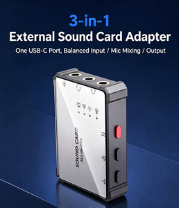 ตัวแปลงเสียง Type-C เป็น 3.5 มม., การ์ดเสียงอิสระ 3 พอร์ต พร้อมโหมด EQ 4 แบบสำหรับการเล่นเกมและการถ่ายทอดสด - Product Image 3