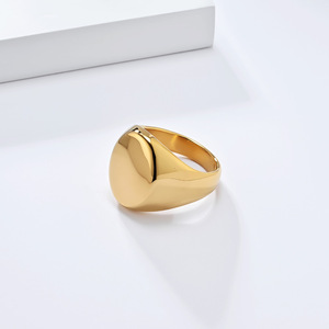 Unisex Minimalist Ball Shape <b>Titanium</b> Steel <b>Ring</b> Band Gold Black Steel Color Gift Jewelry - Product Image 3