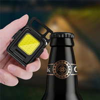 Mini lampe torche de poche multifonctionnelle à double COB, rechargeable, avec trépied, lumière de travail COB puissante, porte-clés magnétique, lampe de camping