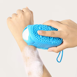 Zenidoo Brosse corporelle multifonctionnelle moderne en silicone souple, écologique, 2-en-1, pour le bain, la douche, l'exfoliation et le nettoyage - Product Image 6