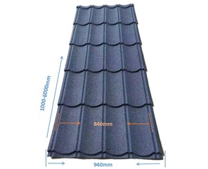 Giá rẻ kéo dài đá tráng mái ngói 0.4 mét đá tráng kim loại mái ngói ở phía nam Châu Phi - Product Image 6