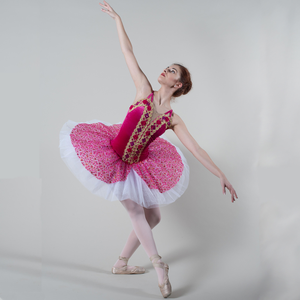 Nueva <span class=keywords><strong>moda</strong></span> Rosa tutú de Ballet profesional para niñas niños puesta en escena trajes de baile vestido de Ballet - Product Image 3