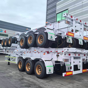 Semirremolque de Diseño Esqueletal de 3 Ejes de Hierro Resistente, Chasis para Contenedores, Remolques de Carga y Utilitarios, Carga Útil Máxima de 25001-30000 kg - Product Image 1