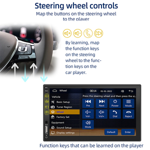 Carplay 7 inç çift <span class=keywords><strong>Din</strong></span> araba MP5 çalar araç ses Stereo Carplay ile Android oto dokunmatik ekran araba radyo GPS - Product Image 5