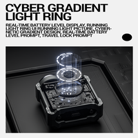 Mini rasoir rotatif transparent Cyberpunk avec coque en alliage de zinc, rasoir électrique high-tech pour homme, cadeau