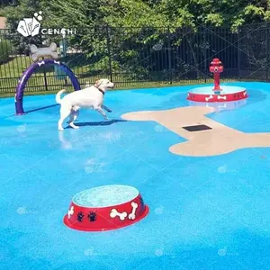 Cenchi outdoor filhote de cachorro splash pad parque aquático interativo hidrante sprinkler características aqua playground doggy water park