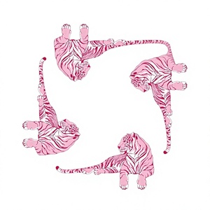 Tappetino da Mahjong Preppy Pink Tiger 31,5 Pollici Antiscivolo Insonorizzato per Giochi da Tavolo Poker Domino Melamina Casinò Intrattenimento - Product Image 3