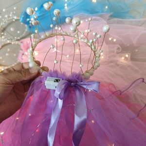 Bride Double Led Light Emitting <strong>Veil</strong> Bride Wedding Decoration Party Female <strong>Veil</strong> Wedding <strong>Dress</strong> and Accessories - Product Image 2