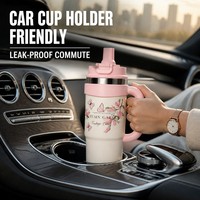 Gobelet isotherme à double paroi en acier inoxydable de 820 ml avec poignée et isolation thermique de 6 à 12 heures, tasse de voyage
