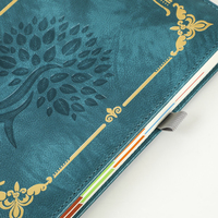 Agenda Exécutif Vintage 2027 en Gros, Personnalisé A5, en Cuir PU Bleu Premium, Planificateur Quotidien de Bureau 2027 en Espagnol