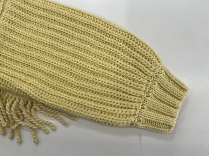 Pull en tricot à franges pour filles Frances Kids, personnalisable OEM & ODM, vêtements en maille à manches longues, pull en tricot moelleux - Product Image 5