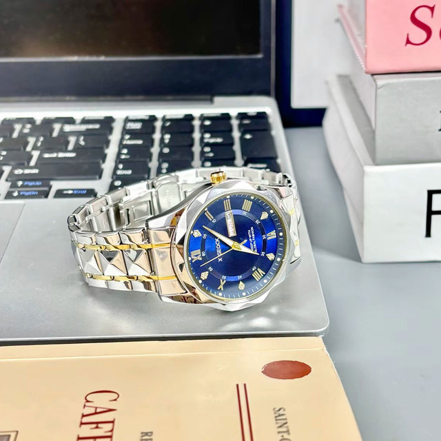 High Quality Men's Luxury Sport Quartz Wristwatch Waterproof Night Light Stainless Steel Business Quartz Watch