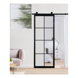 Portes de grange <span class=keywords><strong>en</strong></span> <span class=keywords><strong>verre</strong></span> opaques de style français <span class=keywords><strong>Porte</strong></span> de grange <span class=keywords><strong>coulissante</strong></span> <span class=keywords><strong>en</strong></span> métal avec <span class=keywords><strong>verre</strong></span> trempé - Product Image 6