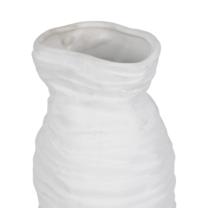 Vaso alto in ceramica a coste per l'arredamento del soggiorno - Product Image 5