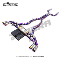 Tuyau d'échappement Catback Boska en titane léger avec système Valvetronic pour BMW X5M F95 X6M F96 S63 4.4TT 2020-2024, fixation par boulons, embouts quadruples
