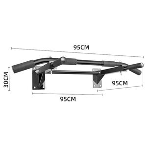 調節可能なスチール製ブラックホームジム懸垂バー、ドア枠用ホームエクササイズフィットネス機器、95x95x30cm - Product Image 5
