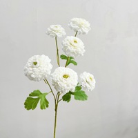 Chrysanthème Dragon à 6 têtes, Décoration d'intérieur, Fleurs artificielles pour salon et table à manger, Arrangements de mariage